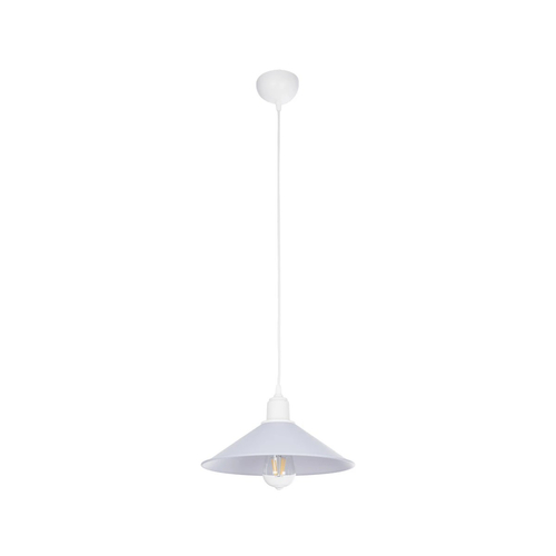 GLOBOSTAR® FERRO 203-0087 Μοντέρνο Κρεμαστό Φωτιστικό Οροφής με Ντουί 1 x E27 AC 220-240V IP20 - Λευκό - Μ30 x Π30 x Υ15cm