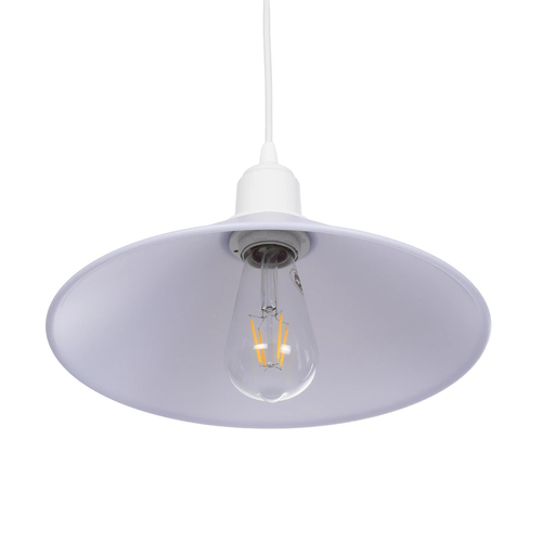 GLOBOSTAR® FERRO 203-0087 Μοντέρνο Κρεμαστό Φωτιστικό Οροφής με Ντουί 1 x E27 AC 220-240V IP20 - Λευκό - Μ30 x Π30 x Υ15cm