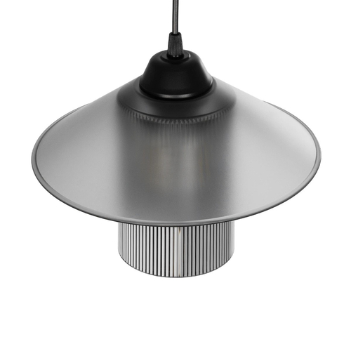 GLOBOSTAR® PROMO 203-0089 Μοντέρνο Κρεμαστό Φωτιστικό Οροφής με Ντουί 1 x E27 AC 220-240V IP20 - Μαύρο & Μαύρο Φιμέ - Μ25.5 x Π25.5 x Υ20cm