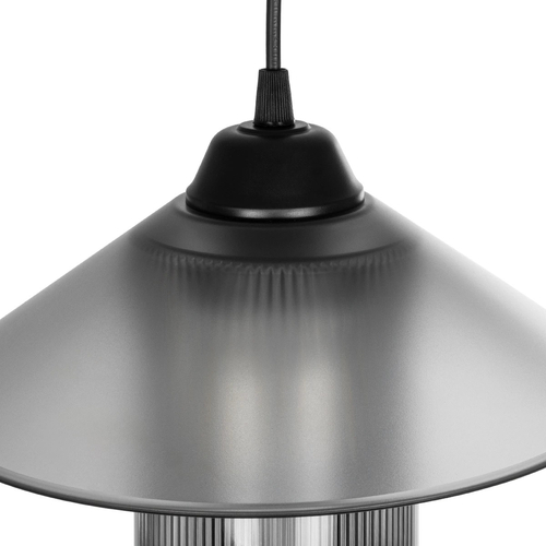 GLOBOSTAR® PROMO 203-0089 Μοντέρνο Κρεμαστό Φωτιστικό Οροφής με Ντουί 1 x E27 AC 220-240V IP20 - Μαύρο & Μαύρο Φιμέ - Μ25.5 x Π25.5 x Υ20cm