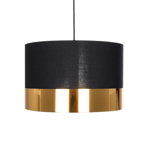 GLOBOSTAR® ZYKLUS 203-0100 Μοντέρνο Κρεμαστό Φωτιστικό Οροφής με Ντουί 1 x E27 AC 220-240V IP20 - Μαύρο & Χρυσό - Μ36 x Π36 x Υ25cm