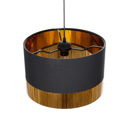 GLOBOSTAR® ZYKLUS 203-0100 Μοντέρνο Κρεμαστό Φωτιστικό Οροφής με Ντουί 1 x E27 AC 220-240V IP20 - Μαύρο & Χρυσό - Μ36 x Π36 x Υ25cm