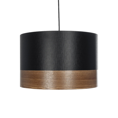 GLOBOSTAR® ZYKLUS 203-0101 Μοντέρνο Κρεμαστό Φωτιστικό Οροφής με Ντουί 1 x E27 AC 220-240V IP20 - Μαύρο & Καφέ - Μ36 x Π36 x Υ25cm