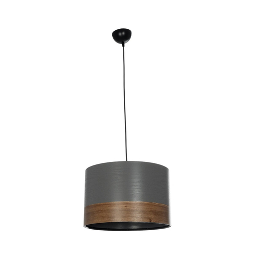 GLOBOSTAR® ZYKLUS 203-0102 Μοντέρνο Κρεμαστό Φωτιστικό Οροφής με Ντουί 1 x E27 AC 220-240V IP20 - Γκρί & Καφέ - Μ36 x Π36 x Υ25cm