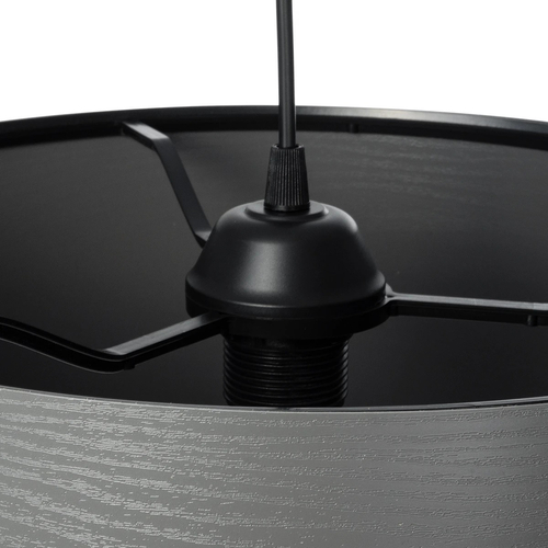 GLOBOSTAR® ZYKLUS 203-0102 Μοντέρνο Κρεμαστό Φωτιστικό Οροφής με Ντουί 1 x E27 AC 220-240V IP20 - Γκρί & Καφέ - Μ36 x Π36 x Υ25cm