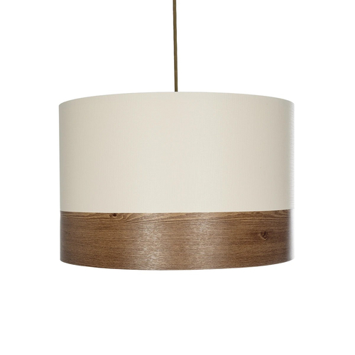 GLOBOSTAR® ZYKLUS 203-0103 Μοντέρνο Κρεμαστό Φωτιστικό Οροφής με Ντουί 1 x E27 AC 220-240V IP20 - Μπεζ & Καφέ - Μ36 x Π36 x Υ25cm