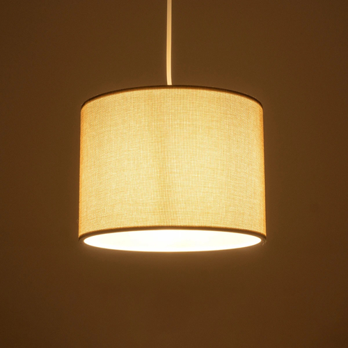 GLOBOSTAR® BLAZE 203-0107 Μοντέρνο Κρεμαστό Φωτιστικό Οροφής με Ντουί 1 x E27 AC 220-240V IP20 - Μπεζ - Μ22 x Π22 x Υ20cm