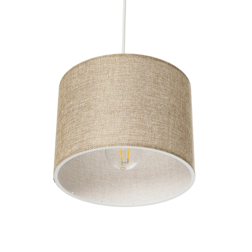 GLOBOSTAR® BLAZE 203-0107 Μοντέρνο Κρεμαστό Φωτιστικό Οροφής με Ντουί 1 x E27 AC 220-240V IP20 - Μπεζ - Μ22 x Π22 x Υ20cm