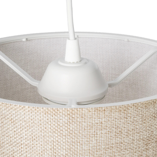 GLOBOSTAR® BLAZE 203-0107 Μοντέρνο Κρεμαστό Φωτιστικό Οροφής με Ντουί 1 x E27 AC 220-240V IP20 - Μπεζ - Μ22 x Π22 x Υ20cm