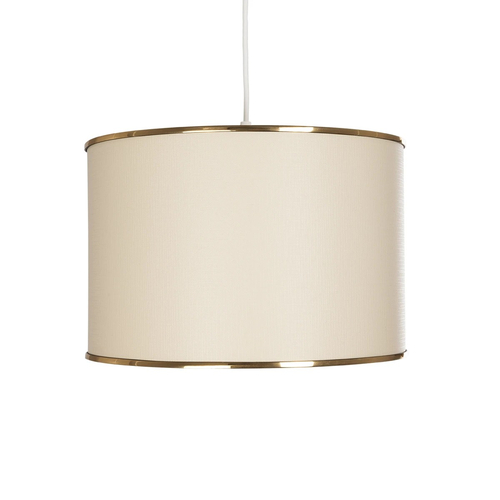 GLOBOSTAR® ELECTRA 203-0110 Μοντέρνο Κρεμαστό Φωτιστικό Οροφής με Ντουί 1 x E27 AC 220-240V IP20 - Mπεζ & Χρυσό - Μ30 x Π30 x Υ23cm