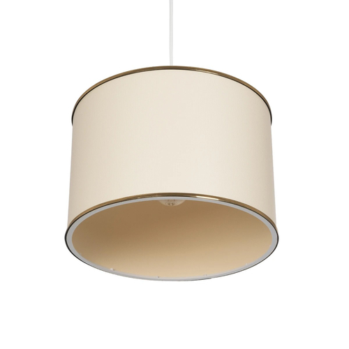 GLOBOSTAR® ELECTRA 203-0110 Μοντέρνο Κρεμαστό Φωτιστικό Οροφής με Ντουί 1 x E27 AC 220-240V IP20 - Mπεζ & Χρυσό - Μ30 x Π30 x Υ23cm