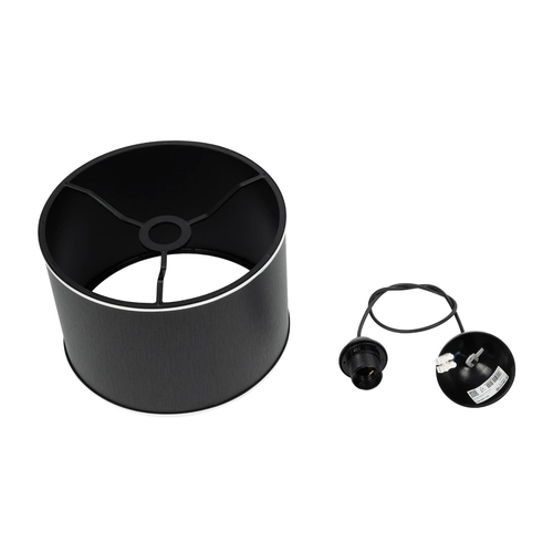 GLOBOSTAR® ELECTRA 203-0111 Μοντέρνο Κρεμαστό Φωτιστικό Οροφής με Ντουί 1 x E27 AC 220-240V IP20 - Mαύρο & Ασημί - Μ30 x Π30 x Υ23cm