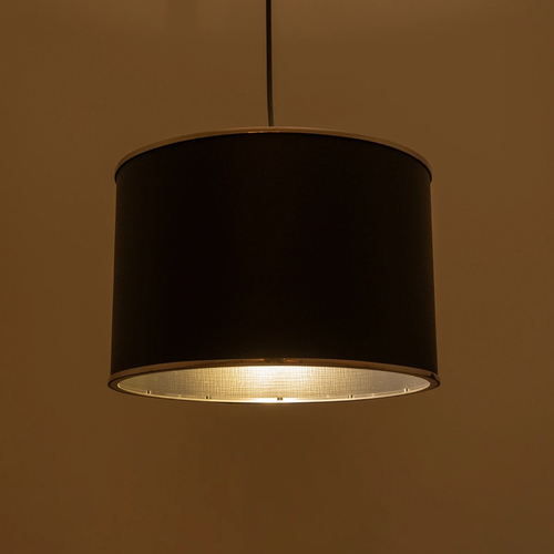 GLOBOSTAR® ELECTRA 203-0111 Μοντέρνο Κρεμαστό Φωτιστικό Οροφής με Ντουί 1 x E27 AC 220-240V IP20 - Mαύρο & Ασημί - Μ30 x Π30 x Υ23cm