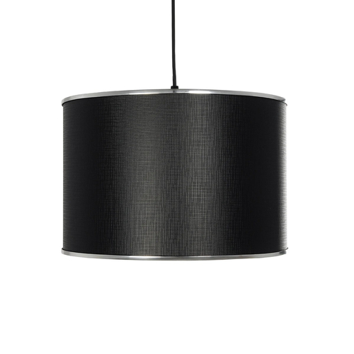 GLOBOSTAR® ELECTRA 203-0111 Μοντέρνο Κρεμαστό Φωτιστικό Οροφής με Ντουί 1 x E27 AC 220-240V IP20 - Mαύρο & Ασημί - Μ30 x Π30 x Υ23cm