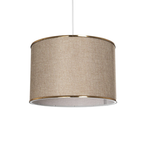 GLOBOSTAR® ELECTRA 203-0112 Μοντέρνο Κρεμαστό Φωτιστικό Οροφής με Ντουί 1 x E27 AC 220-240V IP20 - Mπεζ & Χρυσό - Μ30 x Π30 x Υ23cm