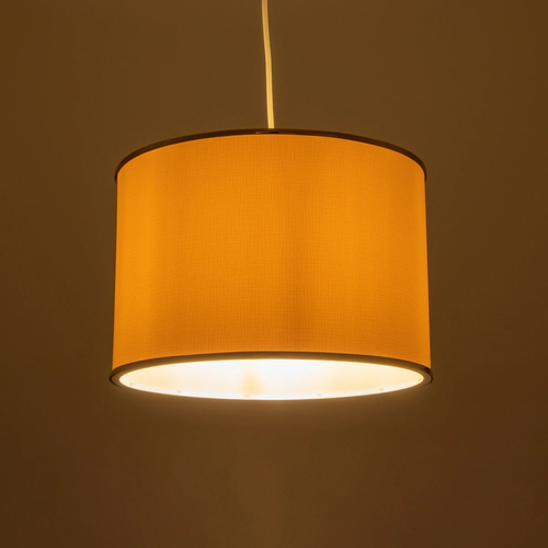 GLOBOSTAR® ELECTRA 203-0112 Μοντέρνο Κρεμαστό Φωτιστικό Οροφής με Ντουί 1 x E27 AC 220-240V IP20 - Mπεζ & Χρυσό - Μ30 x Π30 x Υ23cm