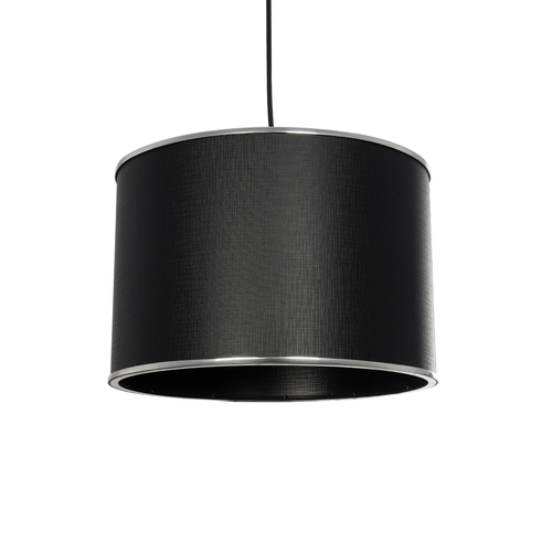 GLOBOSTAR® ELECTRA 203-0111 Μοντέρνο Κρεμαστό Φωτιστικό Οροφής με Ντουί 1 x E27 AC 220-240V IP20 - Mαύρο & Ασημί - Μ30 x Π30 x Υ23cm