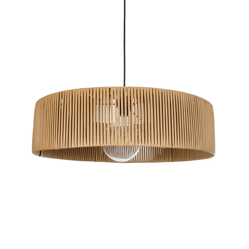 GLOBOSTAR® KYCLOS 203-0044 Boho Κρεμαστό Φωτιστικό Οροφής με Ντουί 1 x E27 AC 220-240V IP20 - Μπεζ - M55 x Π55 x Υ20cm