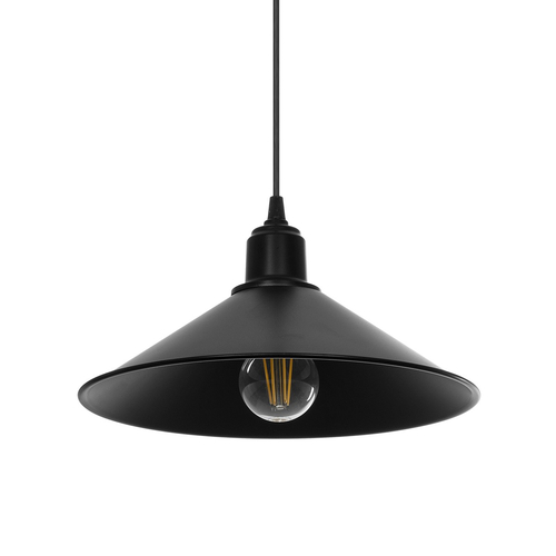 GLOBOSTAR® FERRO 203-0084 Μοντέρνο Κρεμαστό Φωτιστικό Οροφής με Ντουί 1 x E27 AC 220-240V IP20 - Μαύρο - Μ30 x Π30 x Υ15cm