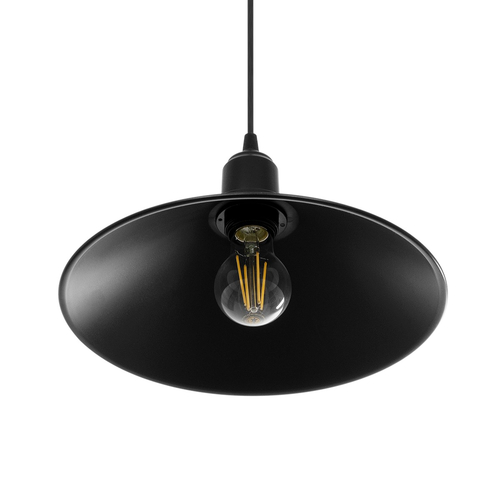 GLOBOSTAR® FERRO 203-0084 Μοντέρνο Κρεμαστό Φωτιστικό Οροφής με Ντουί 1 x E27 AC 220-240V IP20 - Μαύρο - Μ30 x Π30 x Υ15cm