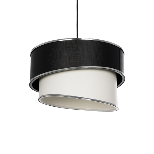 GLOBOSTAR® SONIA 203-0118 Μοντέρνο Κρεμαστό Φωτιστικό Οροφής με Ντουί 1 x E27 AC 220-240V IP20 - Λευκό & Μαύρο - Μ30 x Π30 x Υ24cm