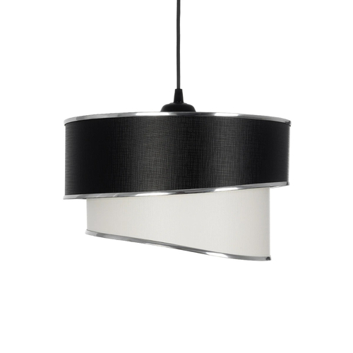 GLOBOSTAR® SONIA 203-0118 Μοντέρνο Κρεμαστό Φωτιστικό Οροφής με Ντουί 1 x E27 AC 220-240V IP20 - Λευκό & Μαύρο - Μ30 x Π30 x Υ24cm