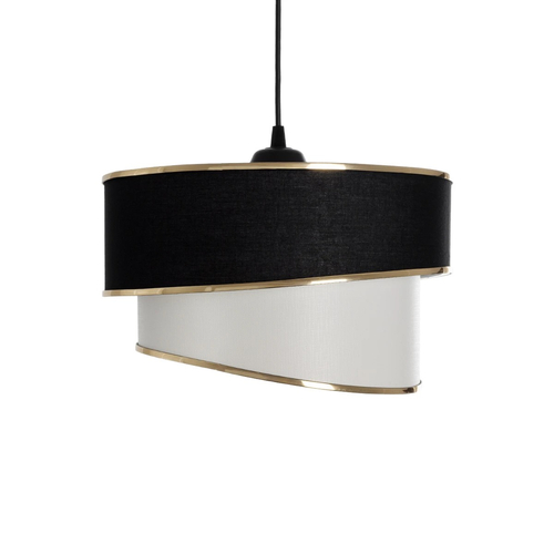 GLOBOSTAR® SONIA 203-0120 Μοντέρνο Κρεμαστό Φωτιστικό Οροφής με Ντουί 1 x E27 AC 220-240V IP20 - Μαύρο & Λευκό - Μ30 x Π30 x Υ24cm