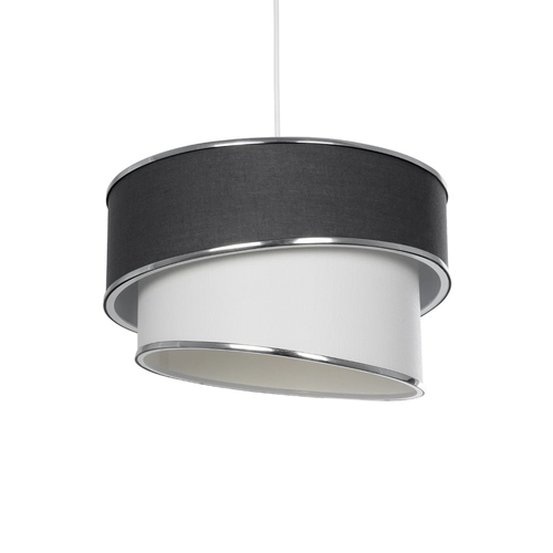 GLOBOSTAR® SONIA 203-0123 Μοντέρνο Κρεμαστό Φωτιστικό Οροφής με Ντουί 1 x E27 AC 220-240V IP20 - Γκρι & Λευκό - Μ30 x Π30 x Υ24cm