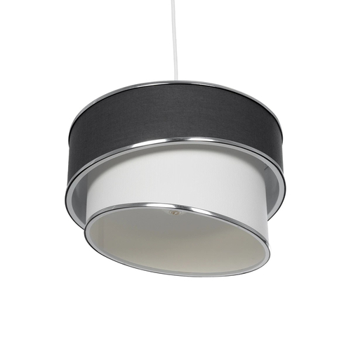 GLOBOSTAR® SONIA 203-0123 Μοντέρνο Κρεμαστό Φωτιστικό Οροφής με Ντουί 1 x E27 AC 220-240V IP20 - Γκρι & Λευκό - Μ30 x Π30 x Υ24cm