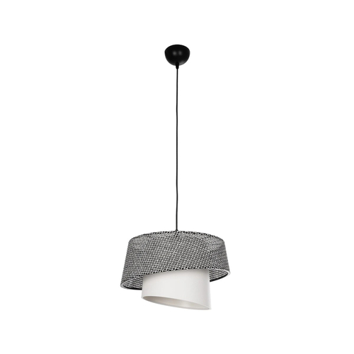 GLOBOSTAR® ALINA 203-0130 Μοντέρνο Κρεμαστό Φωτιστικό Οροφής με Ντουί 1 x E27 AC 220-240V IP20 - Γκρι & Λευκό - Μ30 x Π30 x Υ20cm