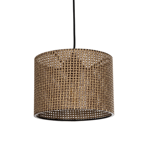 GLOBOSTAR® CLAIRIE 203-0132 Μοντέρνο Κρεμαστό Φωτιστικό Οροφής με Ντουί 1 x E27 AC 220-240V IP20 - Καφέ - Μ22 x Π22 x Υ18cm