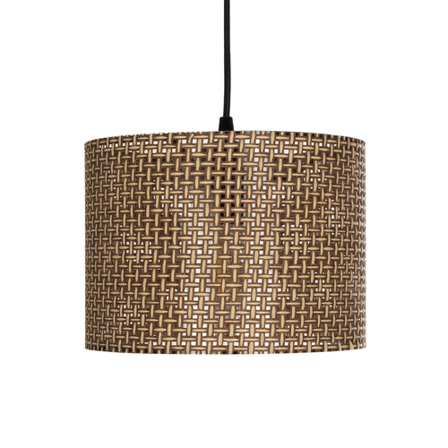 GLOBOSTAR® CLAIRIE 203-0132 Μοντέρνο Κρεμαστό Φωτιστικό Οροφής με Ντουί 1 x E27 AC 220-240V IP20 - Καφέ - Μ22 x Π22 x Υ18cm