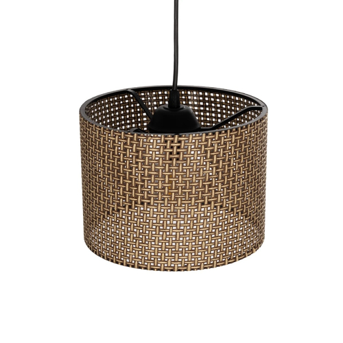 GLOBOSTAR® CLAIRIE 203-0132 Μοντέρνο Κρεμαστό Φωτιστικό Οροφής με Ντουί 1 x E27 AC 220-240V IP20 - Καφέ - Μ22 x Π22 x Υ18cm