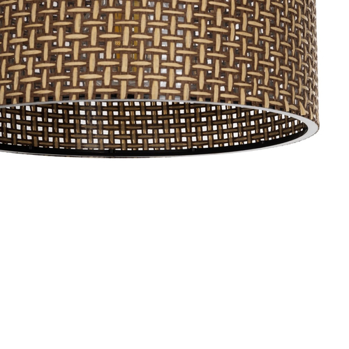 GLOBOSTAR® CLAIRIE 203-0132 Μοντέρνο Κρεμαστό Φωτιστικό Οροφής με Ντουί 1 x E27 AC 220-240V IP20 - Καφέ - Μ22 x Π22 x Υ18cm