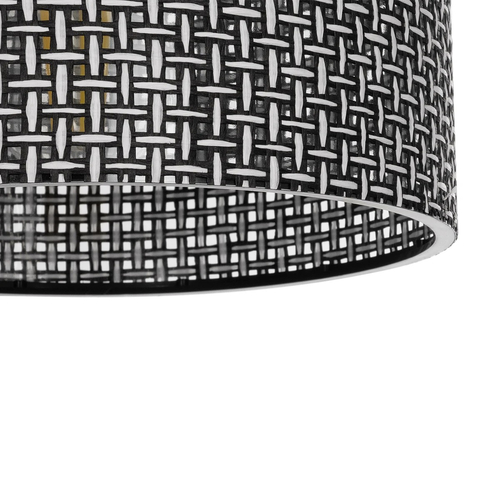 GLOBOSTAR® CLAIRIE 203-0133 Μοντέρνο Κρεμαστό Φωτιστικό Οροφής με Ντουί 1 x E27 AC 220-240V IP20 - Μαύρο & Λευκό - Μ22 x Π22 x Υ18cm