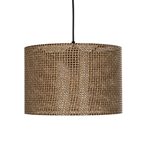 GLOBOSTAR® CLAIRIE 203-0135 Μοντέρνο Κρεμαστό Φωτιστικό Οροφής με Ντουί 1 x E27 AC 220-240V IP20 - Καφέ - Μ30 x Π30 x Υ22cm