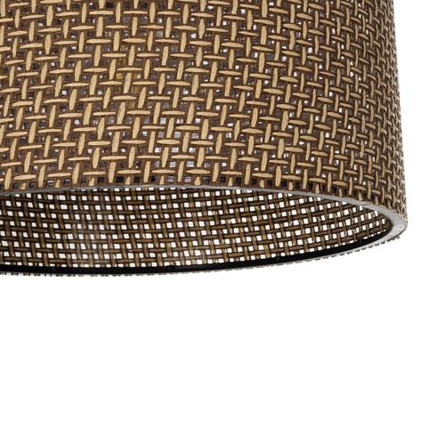 GLOBOSTAR® CLAIRIE 203-0135 Μοντέρνο Κρεμαστό Φωτιστικό Οροφής με Ντουί 1 x E27 AC 220-240V IP20 - Καφέ - Μ30 x Π30 x Υ22cm