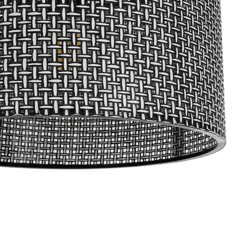 GLOBOSTAR® CLAIRIE 203-0136 Μοντέρνο Κρεμαστό Φωτιστικό Οροφής με Ντουί 1 x E27 AC 220-240V IP20 - Μαύρο & Λευκό - Μ30 x Π30 x Υ22cm