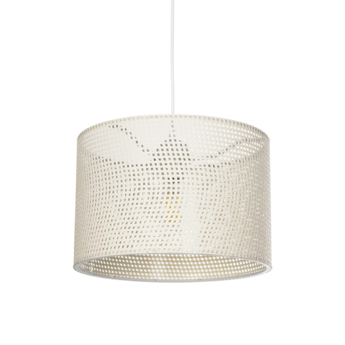 GLOBOSTAR® CLAIRIE 203-0137 Μοντέρνο Κρεμαστό Φωτιστικό Οροφής με Ντουί 1 x E27 AC 220-240V IP20 - Μπεζ - Μ30 x Π30 x Υ22cm