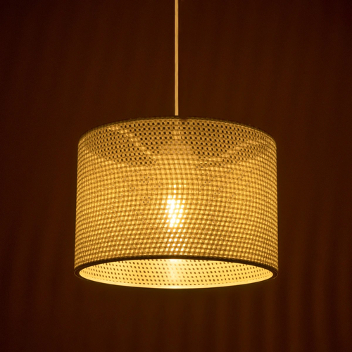 GLOBOSTAR® CLAIRIE 203-0137 Μοντέρνο Κρεμαστό Φωτιστικό Οροφής με Ντουί 1 x E27 AC 220-240V IP20 - Μπεζ - Μ30 x Π30 x Υ22cm