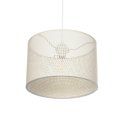 GLOBOSTAR® CLAIRIE 203-0137 Μοντέρνο Κρεμαστό Φωτιστικό Οροφής με Ντουί 1 x E27 AC 220-240V IP20 - Μπεζ - Μ30 x Π30 x Υ22cm