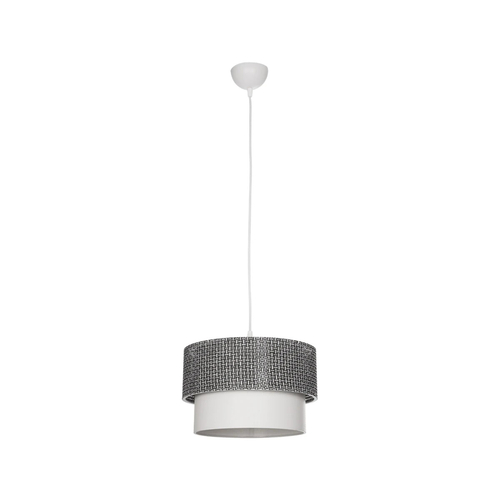 GLOBOSTAR® SISSIE 203-0139 Μοντέρνο Κρεμαστό Φωτιστικό Οροφής με Ντουί 1 x E27 AC 220-240V IP20 - Μαύρο & Λευκό - Μ30 x Π30 x Υ23cm