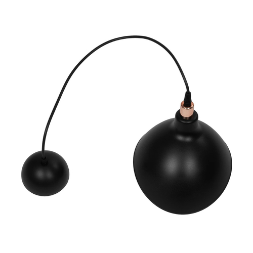 GLOBOSTAR® RIVE 203-0143 Μοντέρνο Κρεμαστό Φωτιστικό Οροφής με Ντουί 1 x E27 AC 220-240V IP20 - Μάυρο & Χαλκινο - Μ22 x Π20 x Υ22cm