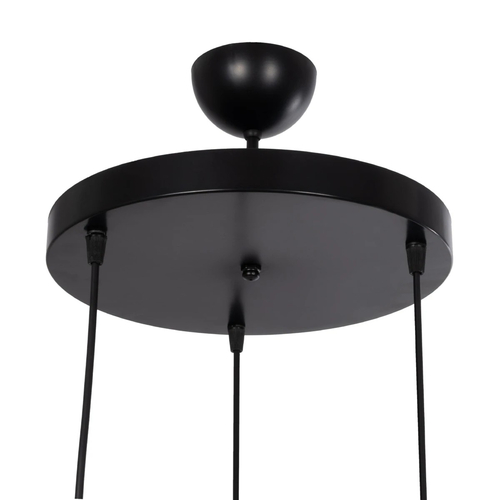 GLOBOSTAR® ΗUT 203-0146 Μοντέρνο Κρεμαστό Φωτιστικό Οροφής με Ντουί 3 x E27 AC 220-240V IP20 - Μάυρο & Χάλκινο - Μ40 x Π40 x Υ40cm