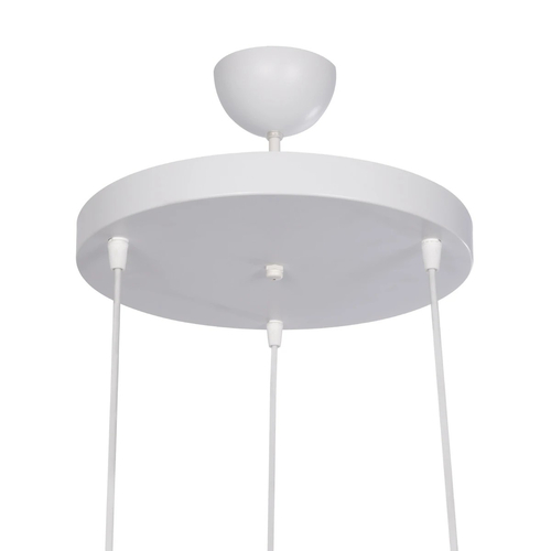 GLOBOSTAR® ΗUT 203-0148 Μοντέρνο Κρεμαστό Φωτιστικό Οροφής με Ντουί 3 x E27 AC 220-240V IP20 - Λευκό & Χρυσό - Μ40 x Π40 x Υ40cm