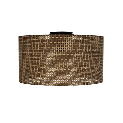 GLOBOSTAR® CILIO 203-0156 Μοντέρνο Φωτιστικό Οροφής με Ντουί 1 x E27 AC 220-240V IP20 - Καφέ - Μ38 x Π38 x Υ23cm