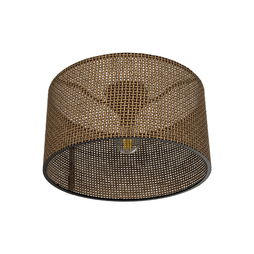 GLOBOSTAR® CILIO 203-0156 Μοντέρνο Φωτιστικό Οροφής με Ντουί 1 x E27 AC 220-240V IP20 - Καφέ - Μ38 x Π38 x Υ23cm