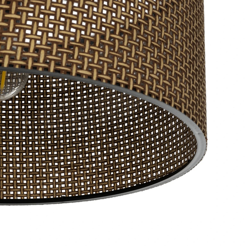 GLOBOSTAR® CILIO 203-0156 Μοντέρνο Φωτιστικό Οροφής με Ντουί 1 x E27 AC 220-240V IP20 - Καφέ - Μ38 x Π38 x Υ23cm