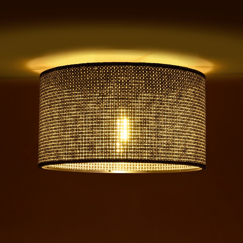 GLOBOSTAR® CILIO 203-0157 Μοντέρνο Φωτιστικό Οροφής με Ντουί 1 x E27 AC 220-240V IP20 - Μαύρο - Μ38 x Π38 x Υ23cm