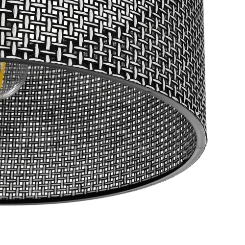 GLOBOSTAR® CILIO 203-0157 Μοντέρνο Φωτιστικό Οροφής με Ντουί 1 x E27 AC 220-240V IP20 - Μαύρο - Μ38 x Π38 x Υ23cm